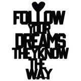 Opviq Zidna dekoracija Dreams Way, 40x54 cm, 1,5 mm, Crna | Eponuda.ba