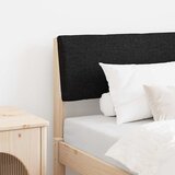  Tapecirani uzglavlje Crna 75 cm Čvrsto borovo drvo | shoptok.hr
