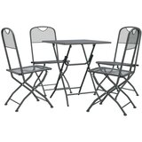  Vrtna garnitura - 5-dijelni vrtni blagovaonski set ekspandirani metal antracit - Dužina stola 60 cm 4 | shoptok.hr