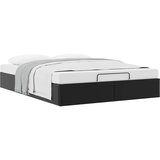  Otomanski okvir kreveta bez madraca crni 140x190cm umjetne kože | shoptok.hr