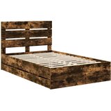  Okvir za krevet s ladicama Dimljeni hrast 120 x 190 cm - Dimljeni hrast 120 x 190 cm | shoptok.hr