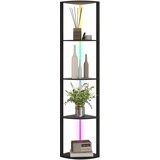 HOMCOM stoječa svetilka MDF 42D x 29,5Š x 163V cm črno, (5000242760) | Shoptok.si
