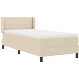  Krevet s opruga kutije s uzglavljem Krema 200 x 100 cm tkanina | shoptok.hr