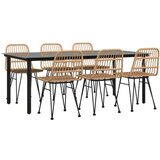  Vrtna jedilna garnitura 7-delna poli ratan, (20668102) | Shoptok.si