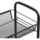  Kuhinjska kolica s 4 razine crna 46 x 26 x 85 cm željezna | shoptok.hr