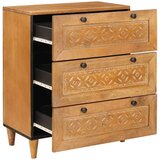 vidaXL Strani šal Svetlo rjava 60 x 33 x 75 cm trden mangov les | Shoptok.si