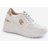Kesi Women's leather wedge sneakers white D&A Cijene