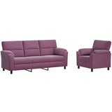  Set sofe 2 pcs Ljubičasta Baršun - Ljubičasta 1 sjedalo + trosjed | shoptok.hr