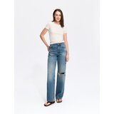 Reserved Slim fit majica kratkih rukava s mješavinom modalnih vlakana - boja kože | shoptok.hr
