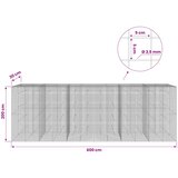  Gabion s žicom debljine 3,5 mm i mrežom 5x5 cm 600x30x200 cm | shoptok.hr