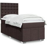 Maison Chic Box spring postelja - Vzmetna postelja z vzmetnico temno rjava 100x200 cm blago SL17662, (21895123) | Shoptok.si