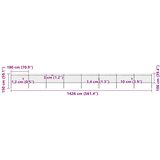  Vrtna ograda s vrhom koplja Čelik 1426x100 cm Crna | shoptok.hr