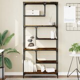 vidaXL Knjižna omara dimljeni hrast 81x36x176 cm inženirski les | Shoptok.si