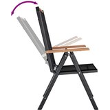  Sklopive vrtne stolice 2 kom od aluminija i tekstilena crne | Eponuda.com