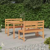  3-dijelni vrtni blagovaonski set od masivne tikovine Smeđa 140 cm table length | shoptok.hr