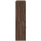 vidaXL Knjižna omara z vrati rjavi hrast 136x37x142 cm inženirski les | Shoptok.si