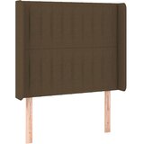  Uzglavlje s ušima tamnosmeđe 93x16x118/128 cm od tkanine | shoptok.hr