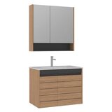 Hanah home Kupatilski ormarić sa umivaonikom i ogledalom (2 komada) Ricato 80 278 | Eponuda.com