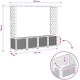  Povišeni krevet s mrežom i krovom Siva 203 x 40 x 138 cm PP | shoptok.hr