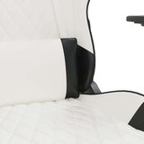 vidaXL Masažni gaming stol Bela in črno umetno usnje | Shoptok.si