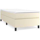  s oprugama i madracem krem 90 x 190 cm od umjetne kože | shoptok.hr