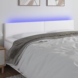 The Living Store led posteljno vzglavje belo 180x5x78/88 cm umetno usnje - led vzglavje, (21418505) Cene