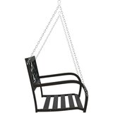  Gugalna klop 125 cm jeklo in plastika črne barve, (20659777) | Shoptok.si