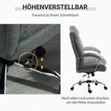  Uredska okretna stolica ergonomska s naslonom za glavu i ruke najlon siva 65x78x110-118 cm | shoptok.hr
