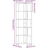  Kutni regal za knjige s 5 razine staro drvo 50x50x179 cm drveni | shoptok.hr
