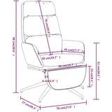  Stol za sproščanje z oporo za noge temno sivo blago, (20957950) | Shoptok.si