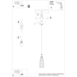 Sollux SL.1165 - visilica na sajli suba 1xE27/15W/230V crna | Eponuda.com