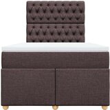 vidaXL Box spring postelja z vzmetnico temno rjava 120x190 cm blago, (21304699) | Shoptok.si