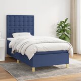 The Living Store Box spring postelja z vzmetnico moder 80x200 cm blago - Box Spring Postelja, (21445616) Cene