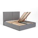 Bonami Selection Siva oblazinjena zakonska postelja s prostorom za shranjevanje z letvenim dnom 180x200 cm Thessa Bold – | Shoptok.si