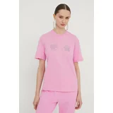 Chiara Ferragni Bombažna kratka majica ženski, roza barva
