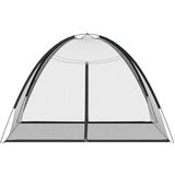 vidaXL Komarnik mongolski z vrati 220 mreža črna 200x200x135 cm | Shoptok.si