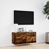  Zidni TV ormarić s LED svjetlima boja hrasta 80x31x38 cm | shoptok.hr