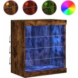 Maison Chic Komoda - Predalnik z LED lučkami dimljen hrast 60,5x37x67 cm, (21719897) Cene