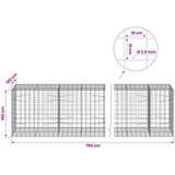  Gabion s žicom debljine 3,5 mm i mrežom 10x10 cm 750x100x100 cm | shoptok.hr