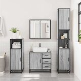  2-dijelni set kupaonskog namještaja siva boja hrasta drveni | shoptok.hr