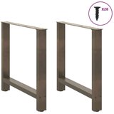 vidaXL Noge za blagovaonski stol Prirodni čelik 2 kom 80 x (72-73) cm Čelik | shoptok.hr