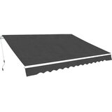 vidaXL Sklopiva tenda na ručno upravljanje 500 cm antracit | shoptok.hr