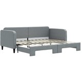  The Living Store Izvlečna dnevna postelja svetlo siva 90x200 cm blago - Izvlečna Dnevna Postelja, (21450210) | Shoptok.si