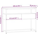  Konzolni stol boja hrasta 100x40x75 cm od konstruiranog drva | shoptok.hr