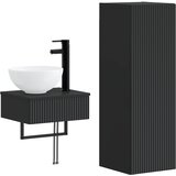  Set namještaja za kupaonicu 2 kom. Crna 33 x 34,5 x 100 cm | shoptok.hr