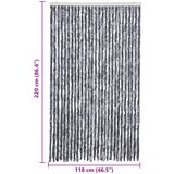  Zastor protiv insekata srebrni 118 x 220 cm šenil | shoptok.hr