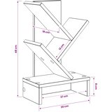  Polica za knjige s 3 etaže 30 x 18 x 48 cm Konstruirano drvo | shoptok.hr