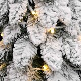  Umjetno osvijetljeno božićno drvce sa 80 LED i snijegom 150 cm | shoptok.hr