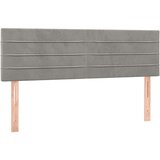  Posteljno vzglavje svetlo sivo 144x5x78/88 cm žamet, (20736903) | Shoptok.si