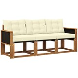vidaXL Zunanja garnitura za sedenje z blazino 3 pcs Naravna in smetana, (5000272764) | Shoptok.si